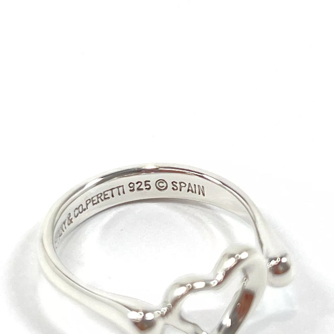 TIFFANY &amp; CO. OPEN HEART ELSA PERETTI STERLING SILVER RING