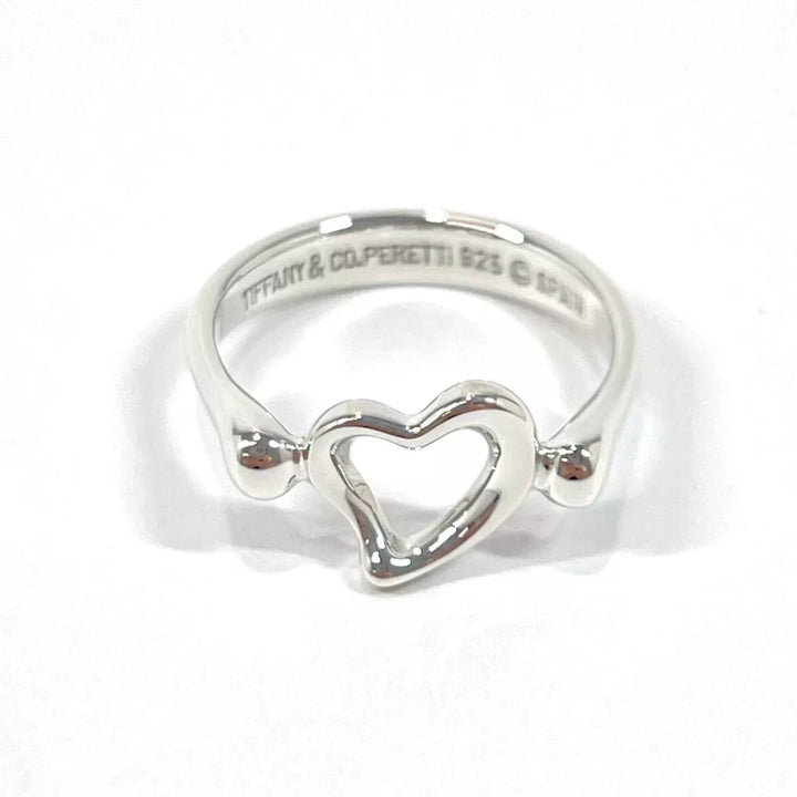 TIFFANY &amp; CO. OPEN HEART ELSA PERETTI STERLING SILVER RING