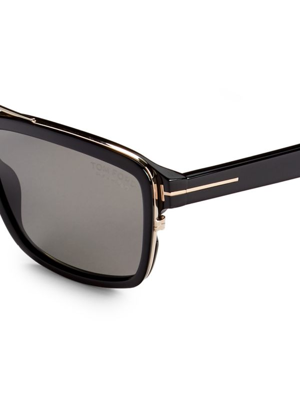 TOM FORD ANDRES PALLADIUM BROWN LENSES SUNGLASSES