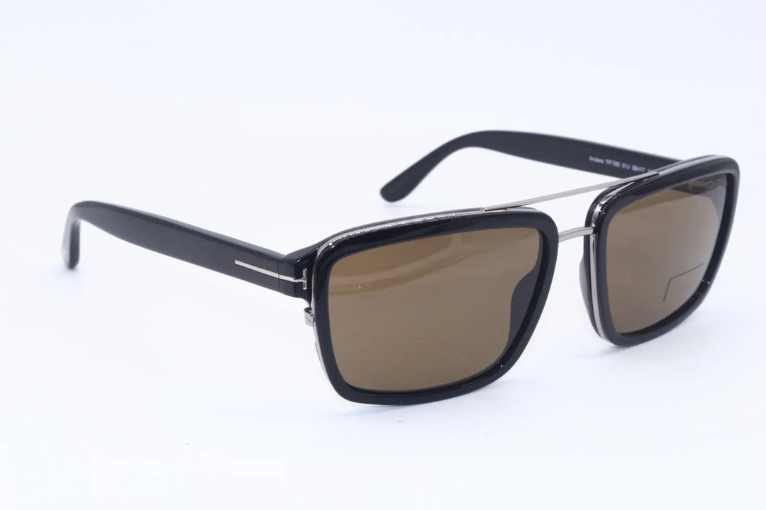 TOM FORD ANDRES PALLADIUM BROWN LENSES SUNGLASSES