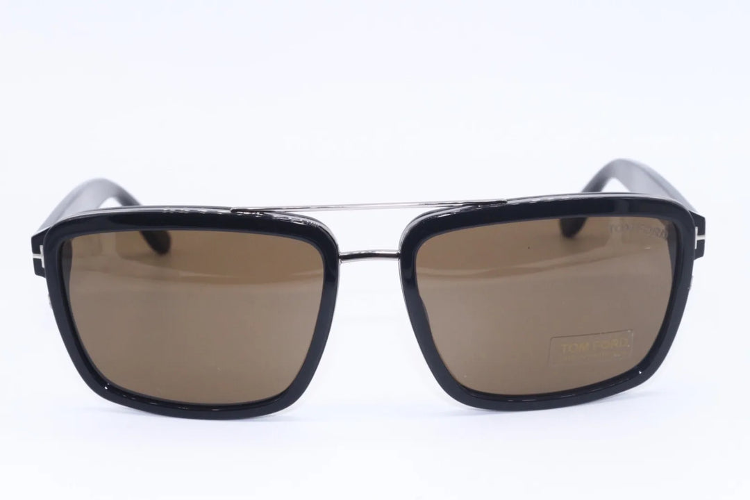 TOM FORD ANDRES PALLADIUM BROWN LENSES SUNGLASSES