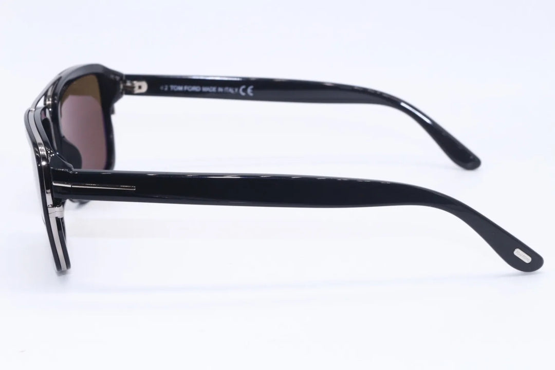TOM FORD ANDRES PALLADIUM BROWN LENSES SUNGLASSES