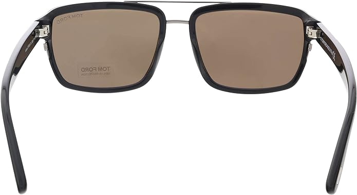 TOM FORD ANDRES PALLADIUM BROWN LENSES SUNGLASSES