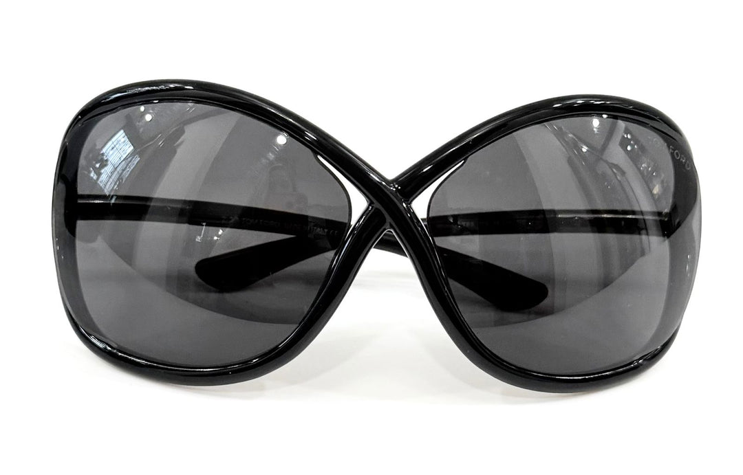 TOM FORD BLACK SMOKE FRAME GRADIENT TINT WHITNEY SUNGLASSES