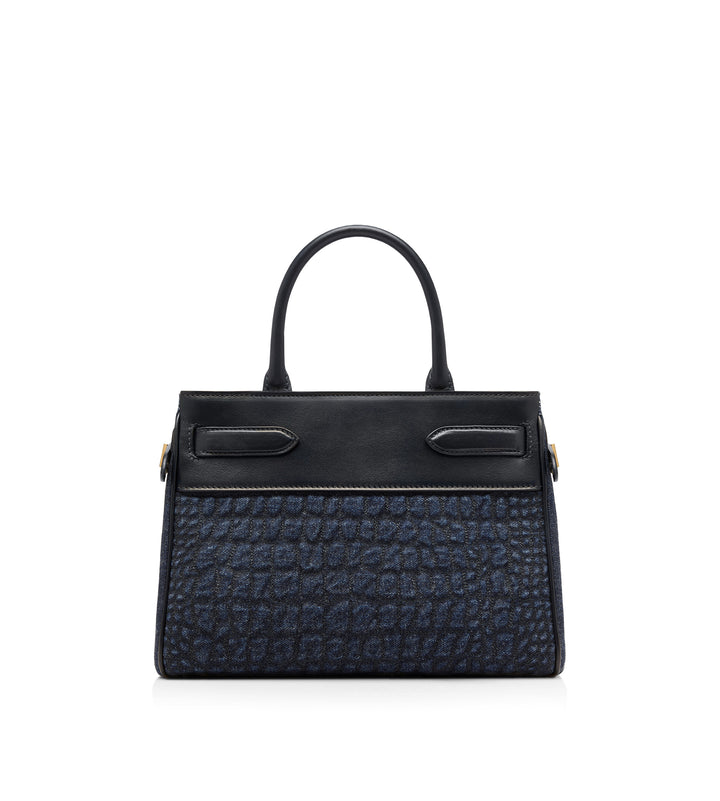 TOM FORD CROC EMBOSSED LEATHER WHITNEY SMALL BAG