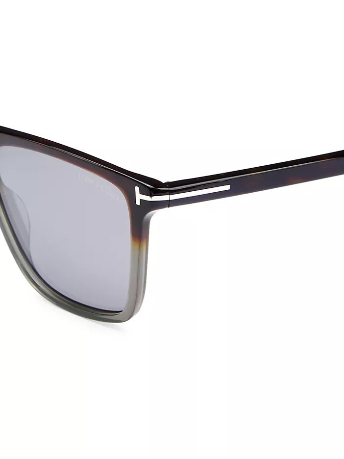 TOM FORD FLETCHER 57MM SQUARE SUNGLASSES
