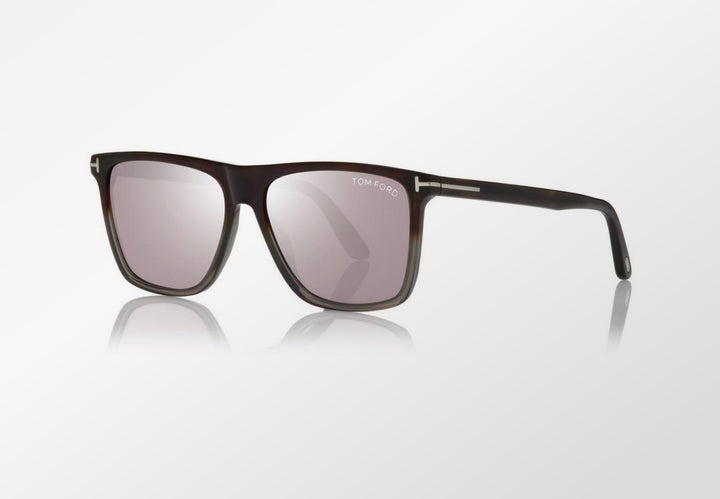 TOM FORD FLETCHER 57MM SQUARE SUNGLASSES