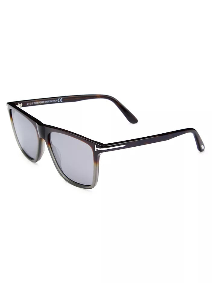 TOM FORD FLETCHER 57MM SQUARE SUNGLASSES