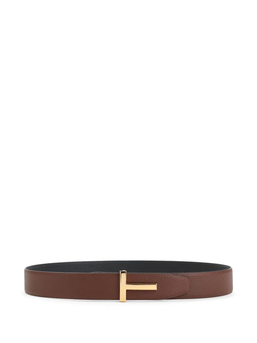 TOM FORD T BUCKLE LEATHER REVERSIBLE BELT