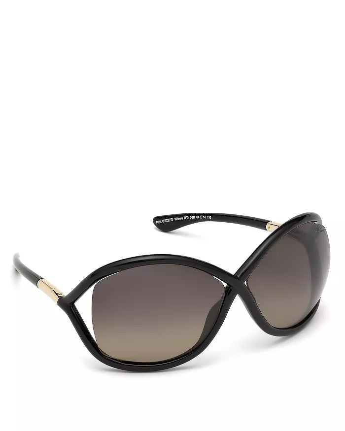 TOM FORD POLARIZED WHITNEY OVERSIZED SUNGLASSES