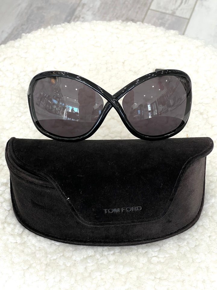 TOM FORD POLARIZED WHITNEY OVERSIZED SUNGLASSES