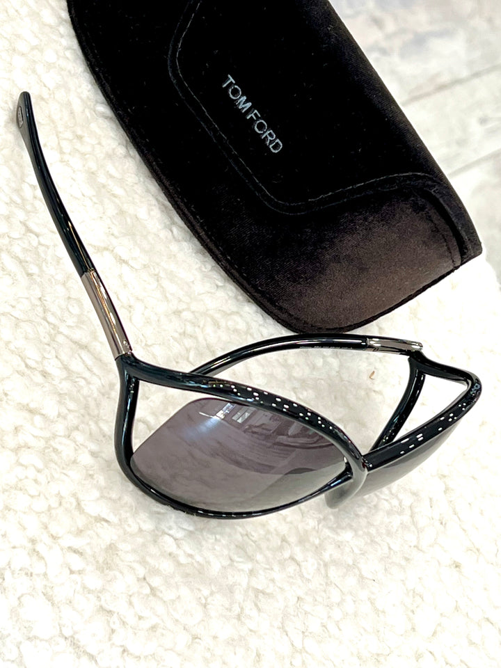TOM FORD POLARIZED WHITNEY OVERSIZED SUNGLASSES