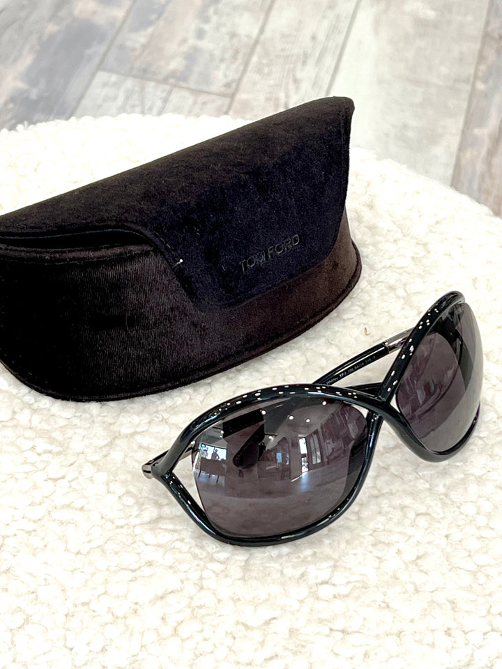 TOM FORD POLARIZED WHITNEY OVERSIZED SUNGLASSES