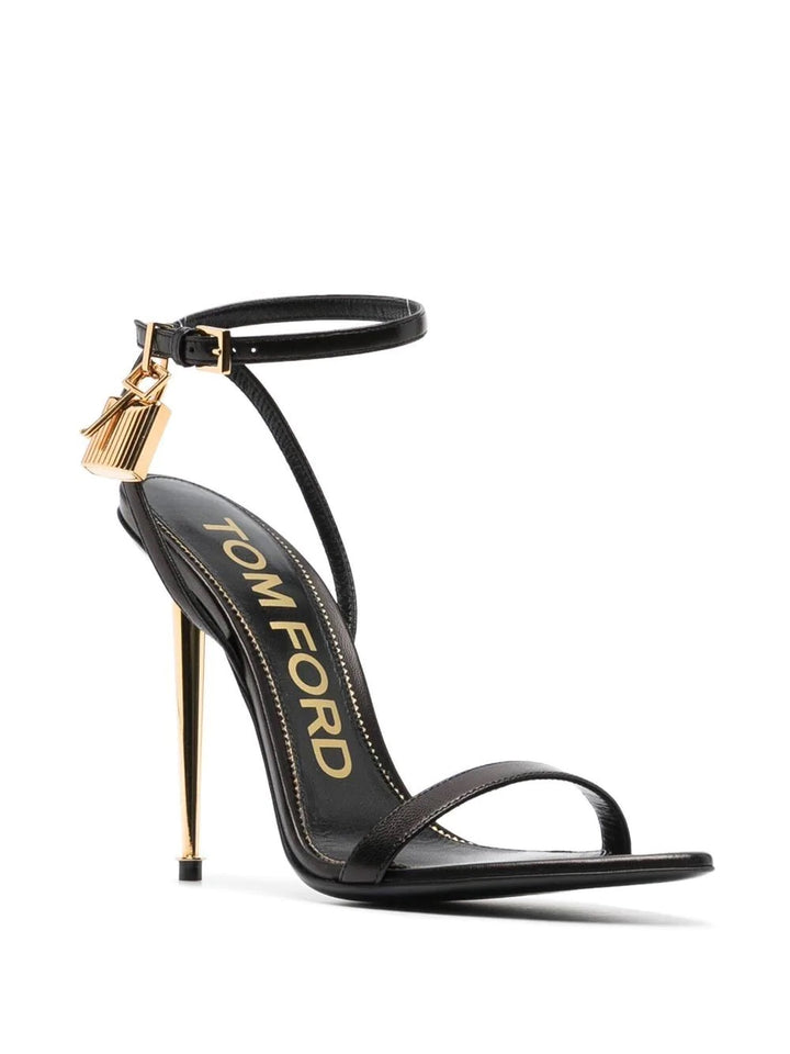 TOM FORD PADLOCK 120MM LEATHER SANDALS