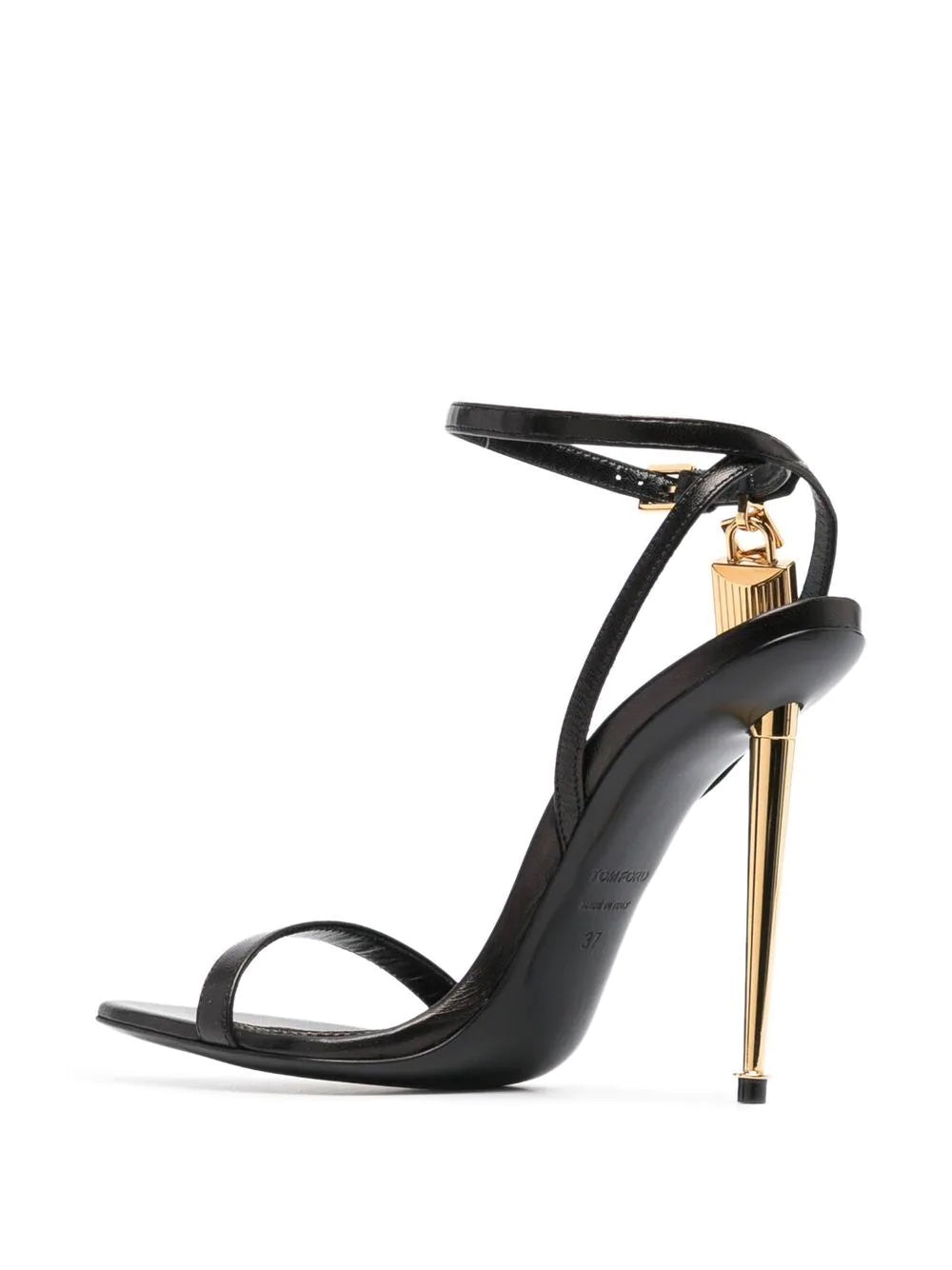 TOM FORD PADLOCK 120MM LEATHER SANDALS