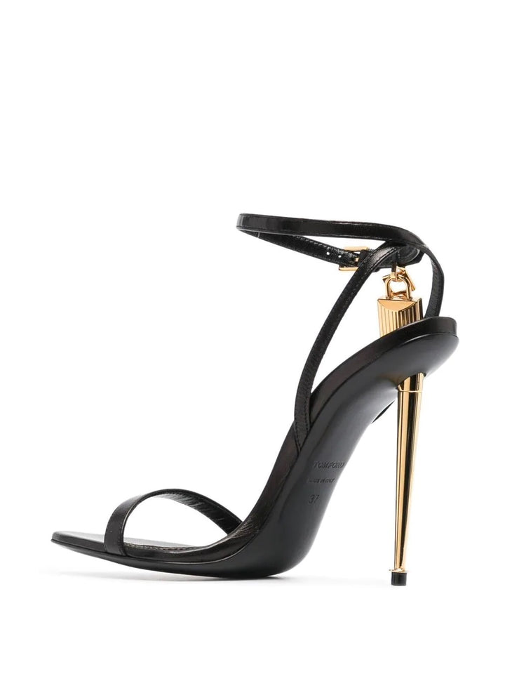 TOM FORD PADLOCK 120MM LEATHER SANDALS