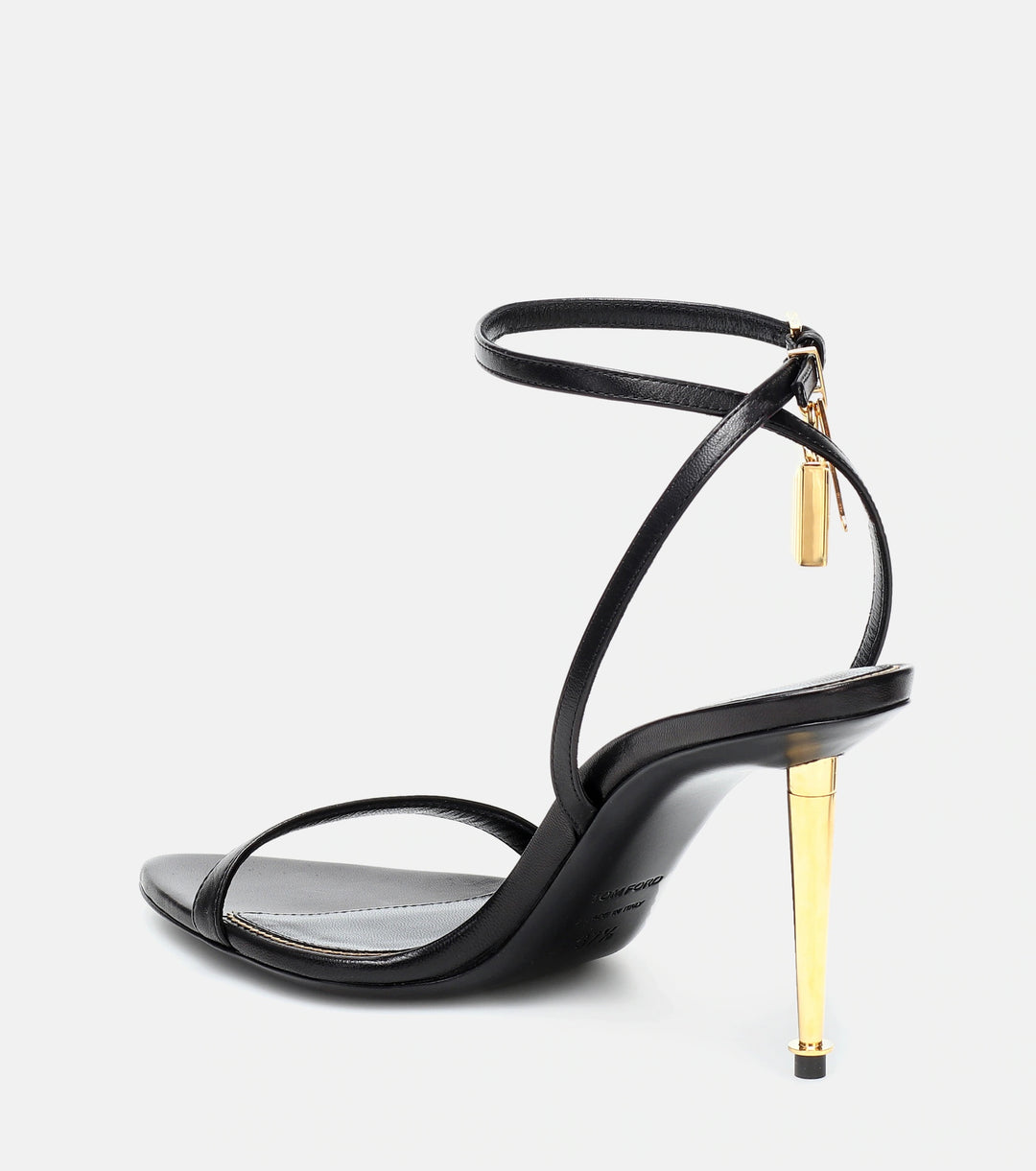 TOM FORD PADLOCK 120MM LEATHER SANDALS