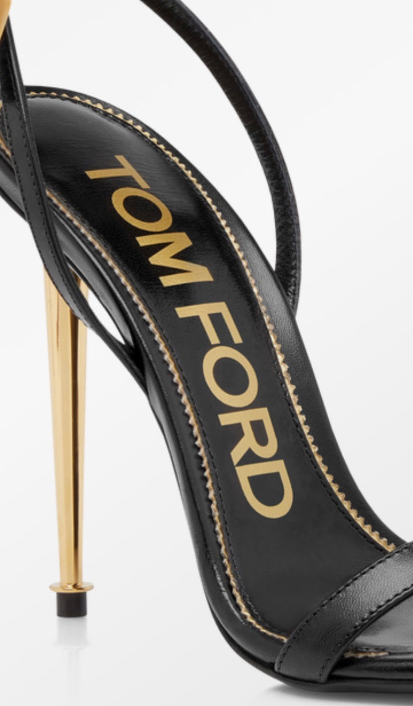 TOM FORD PADLOCK POINTY NAKED SANDALS 105