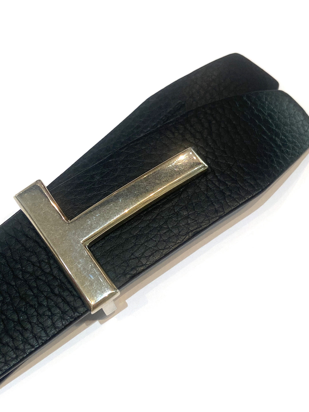 TOM FORD T BUCKLE LEATHER BELT