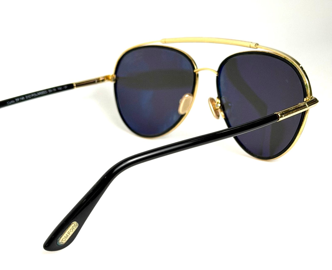 TOM FORD TF748 POLARIZED AVIATOR CURTIS SUNGLASSES