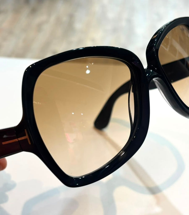 TOM FORD TF1222 01B JERRY BUTTERFLY OVERSIZED ACETATE SUNGLASSES