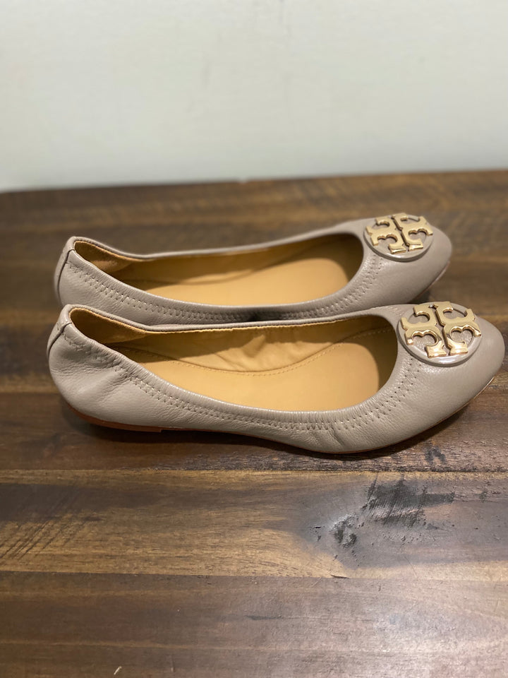 TORY BURCH BENTON NAPPA LEATHER BALLET FLATS