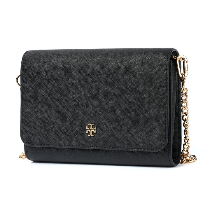 TORY BURCH EMERSON SAFFIANO LEATHER WALLET ON A CHAIN