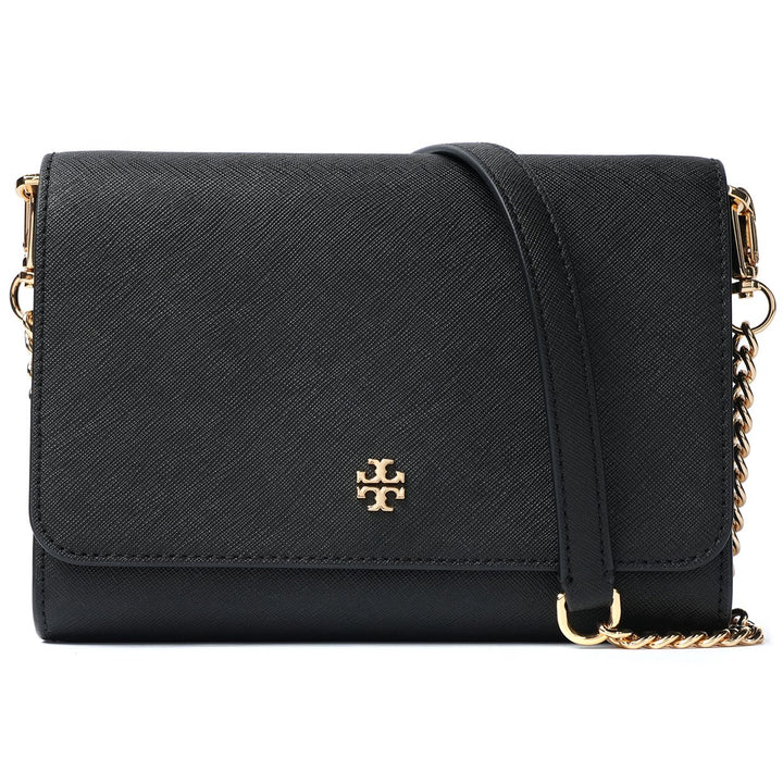 TORY BURCH EMERSON SAFFIANO LEATHER WALLET ON A CHAIN
