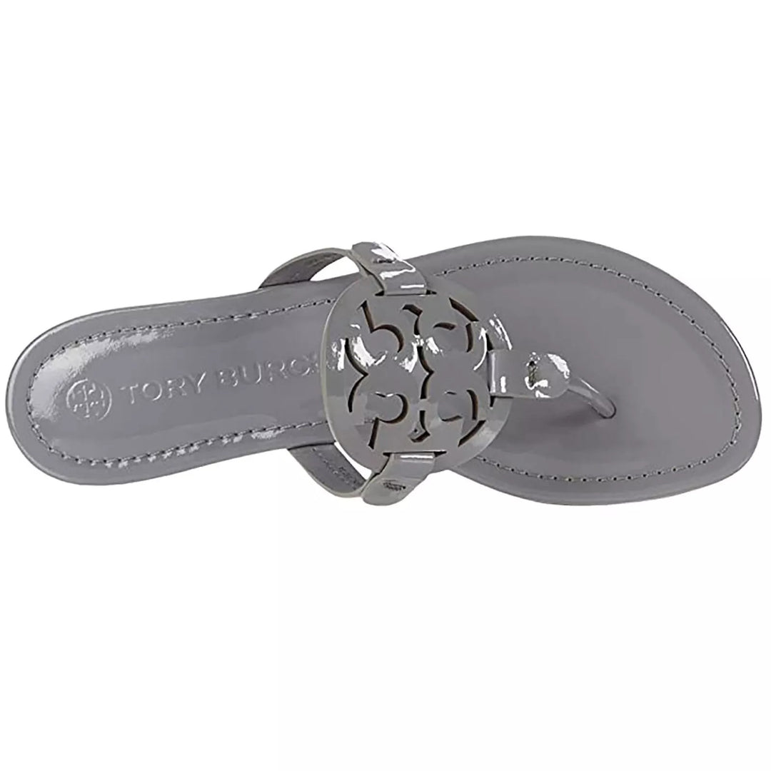 TORY BURCH GLOSSY PATENT LEATHER MILLER SANDALS