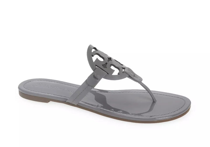 TORY BURCH GLOSSY PATENT LEATHER MILLER SANDALS