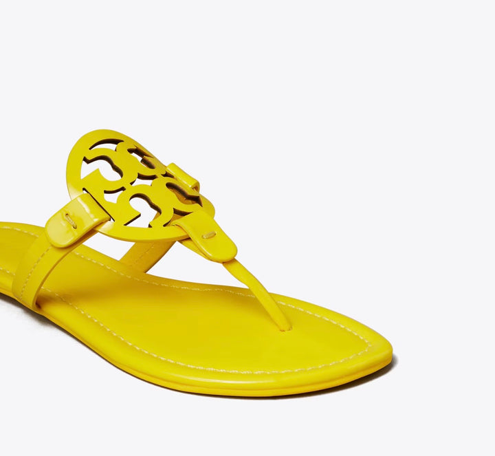 TORY BURCH GLOSSY PATENT LEATHER MILLER SANDALS