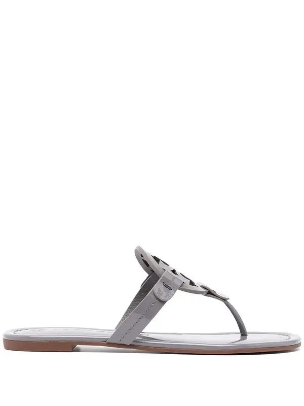 TORY BURCH GLOSSY PATENT LEATHER MILLER SANDALS