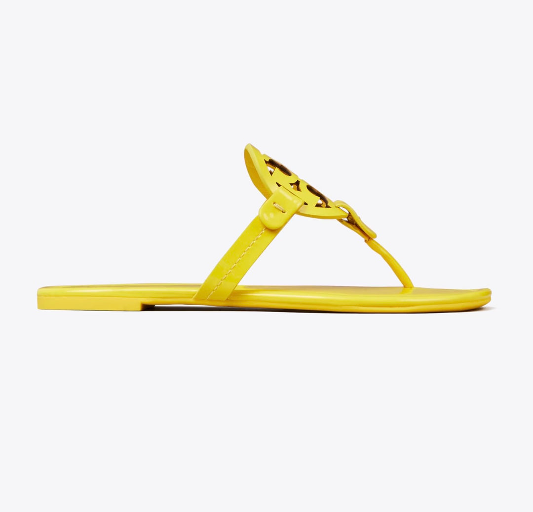 TORY BURCH GLOSSY PATENT LEATHER MILLER SANDALS