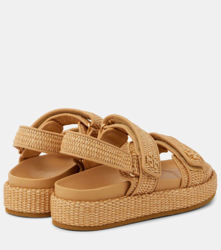 TORY BURCH KIRA SPORTY RAFFIA SANDALS