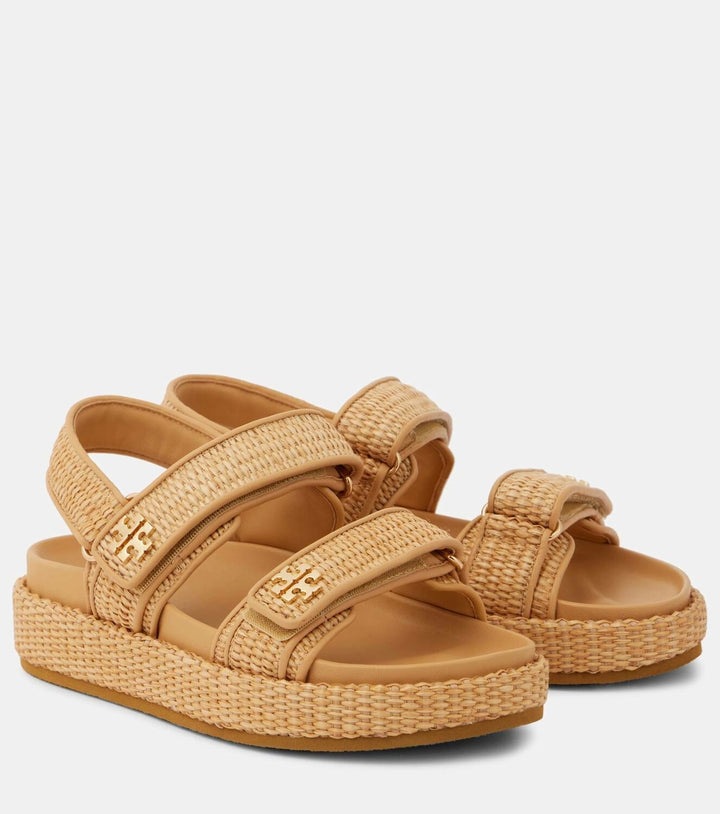 TORY BURCH KIRA SPORTY RAFFIA SANDALS