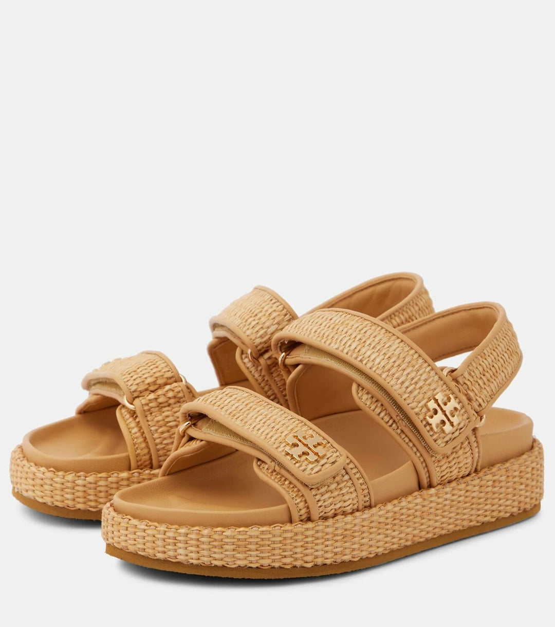 TORY BURCH KIRA SPORTY RAFFIA SANDALS
