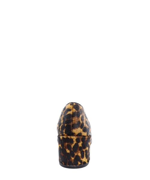 TORY BURCH MULTI LOGO CALF-HAIR LEOPARD PUMPS