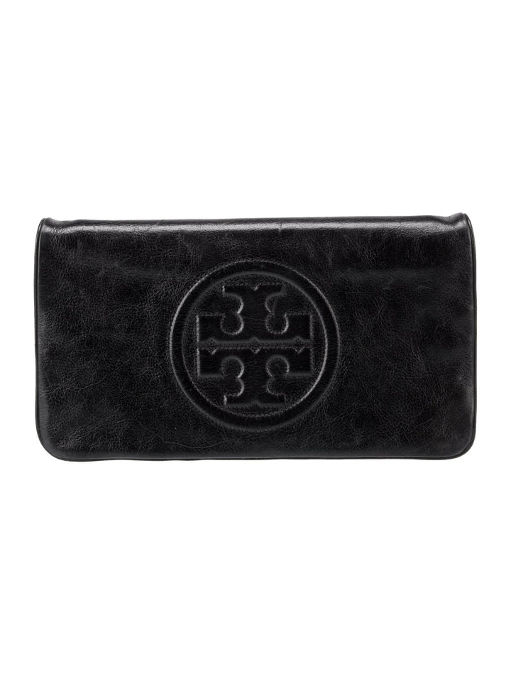 TORY BURCH REVA LEATHER CLUTCH BAG
