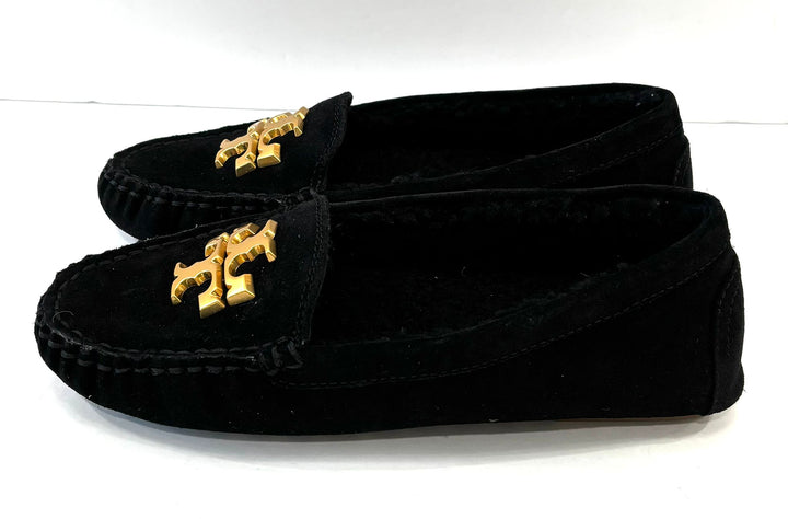 TORY BURCH EVERLY SUEDE SHEARLING LOAFERS