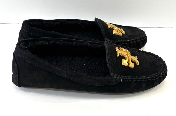 TORY BURCH EVERLY SUEDE SHEARLING LOAFERS