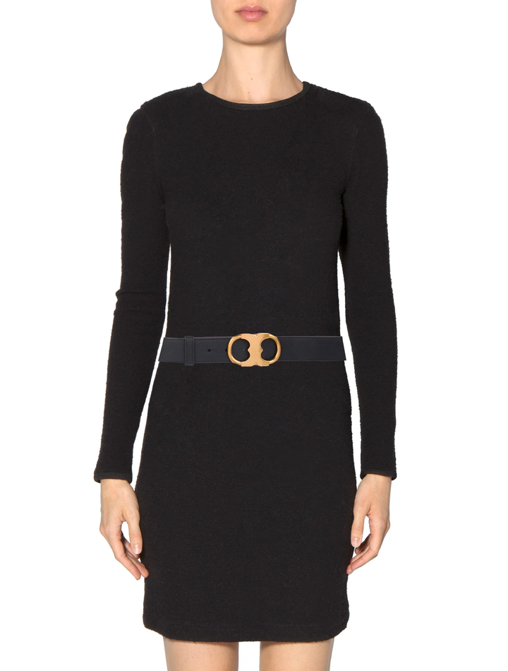 TORY BURCH GEMINI LEATHER WITH GOLD HARDWARE BELT