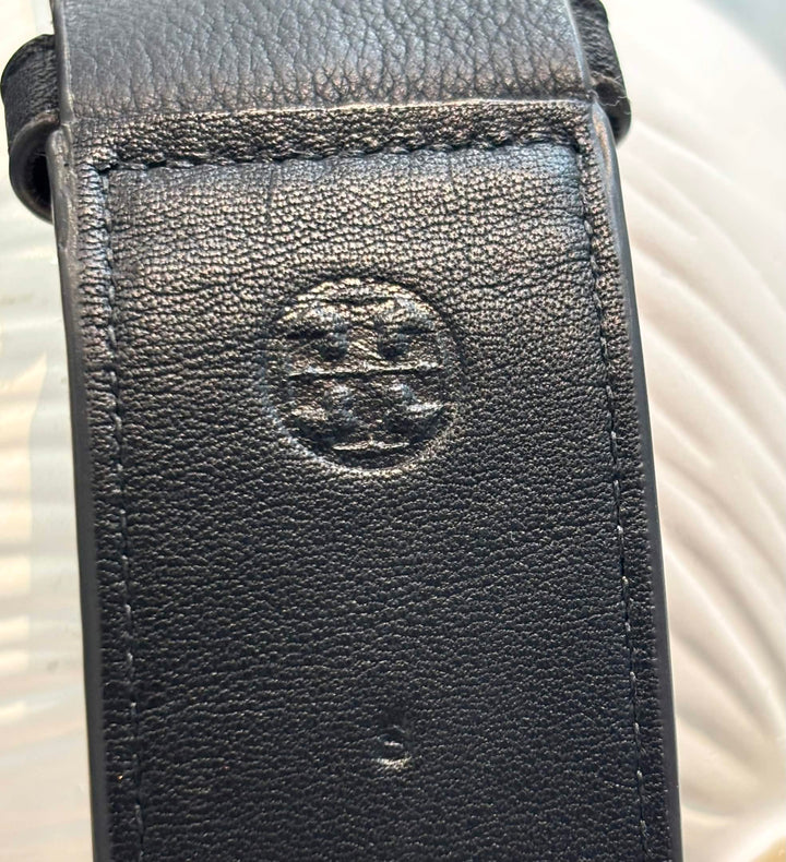 TORY BURCH GEMINI LEATHER WITH GOLD HARDWARE BELT