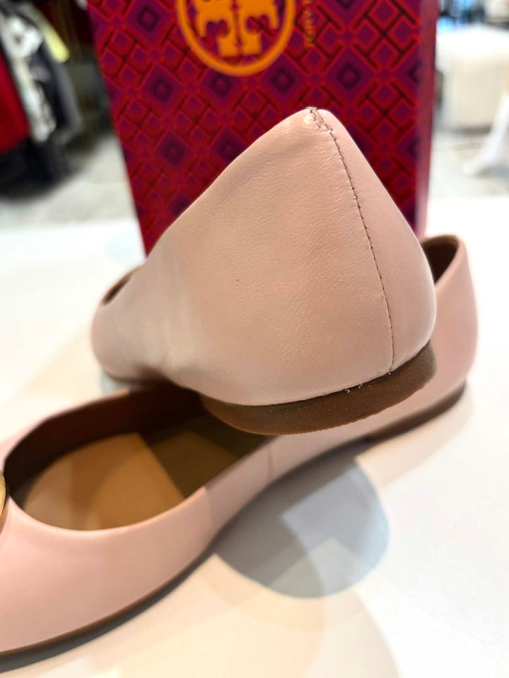 TORY BURCH PINK LEATHER BALLET FLATS