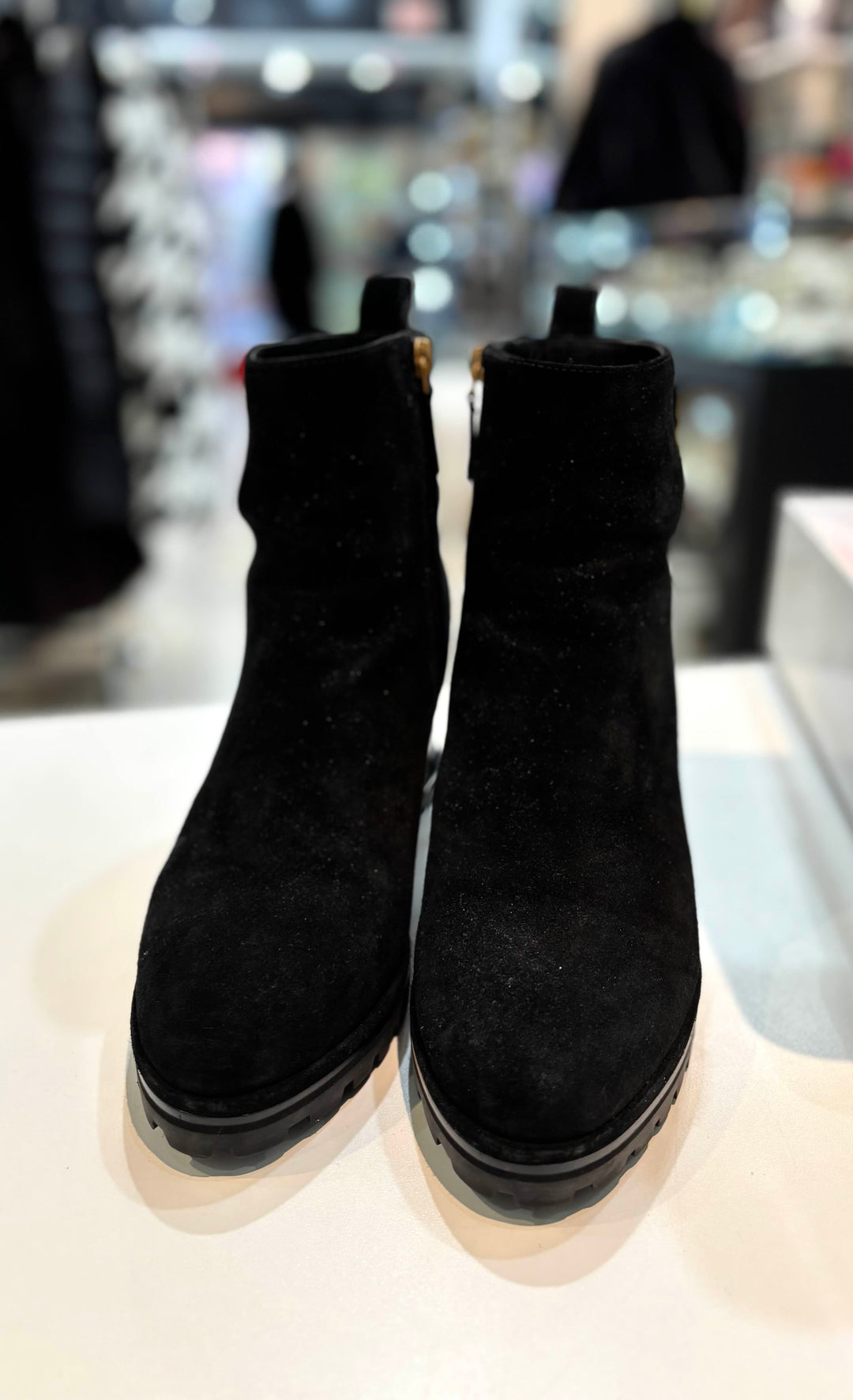 TORY BURCH SUEDE WEDGE BOOTIES
