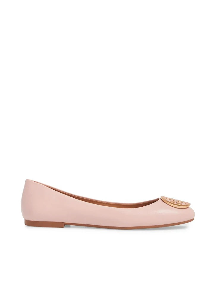 TORY BURCH PINK LEATHER BALLET FLATS