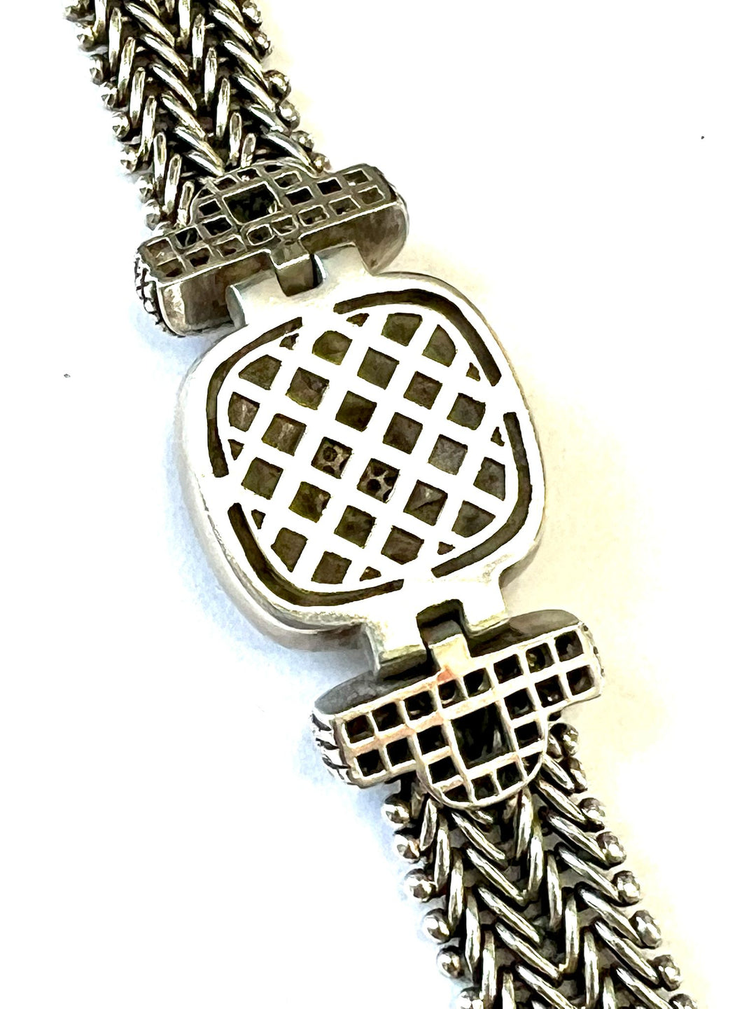TOWN &amp; COUNTRY 14K GOLD STERLING SILVER DIAMOND BRACELET