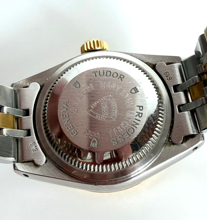 TUDOR PRINCESS OYSTERDATE STEEL AND GOLD 26MM WATCH