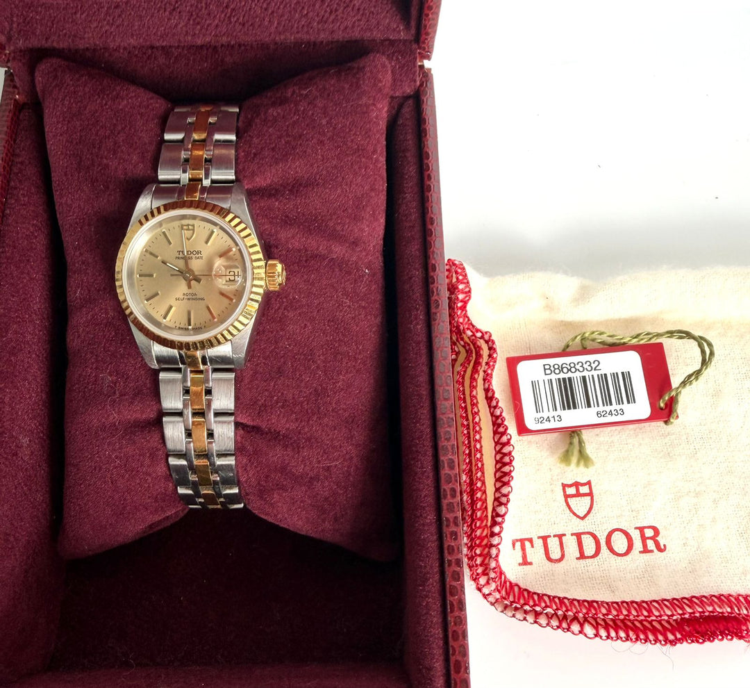 TUDOR PRINCESS OYSTERDATE STEEL AND GOLD 26MM WATCH