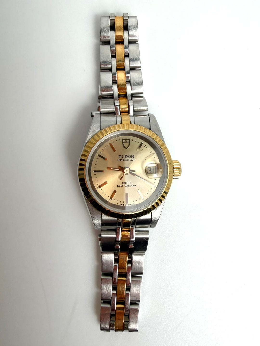 TUDOR PRINCESS OYSTERDATE STEEL AND GOLD 26MM WATCH
