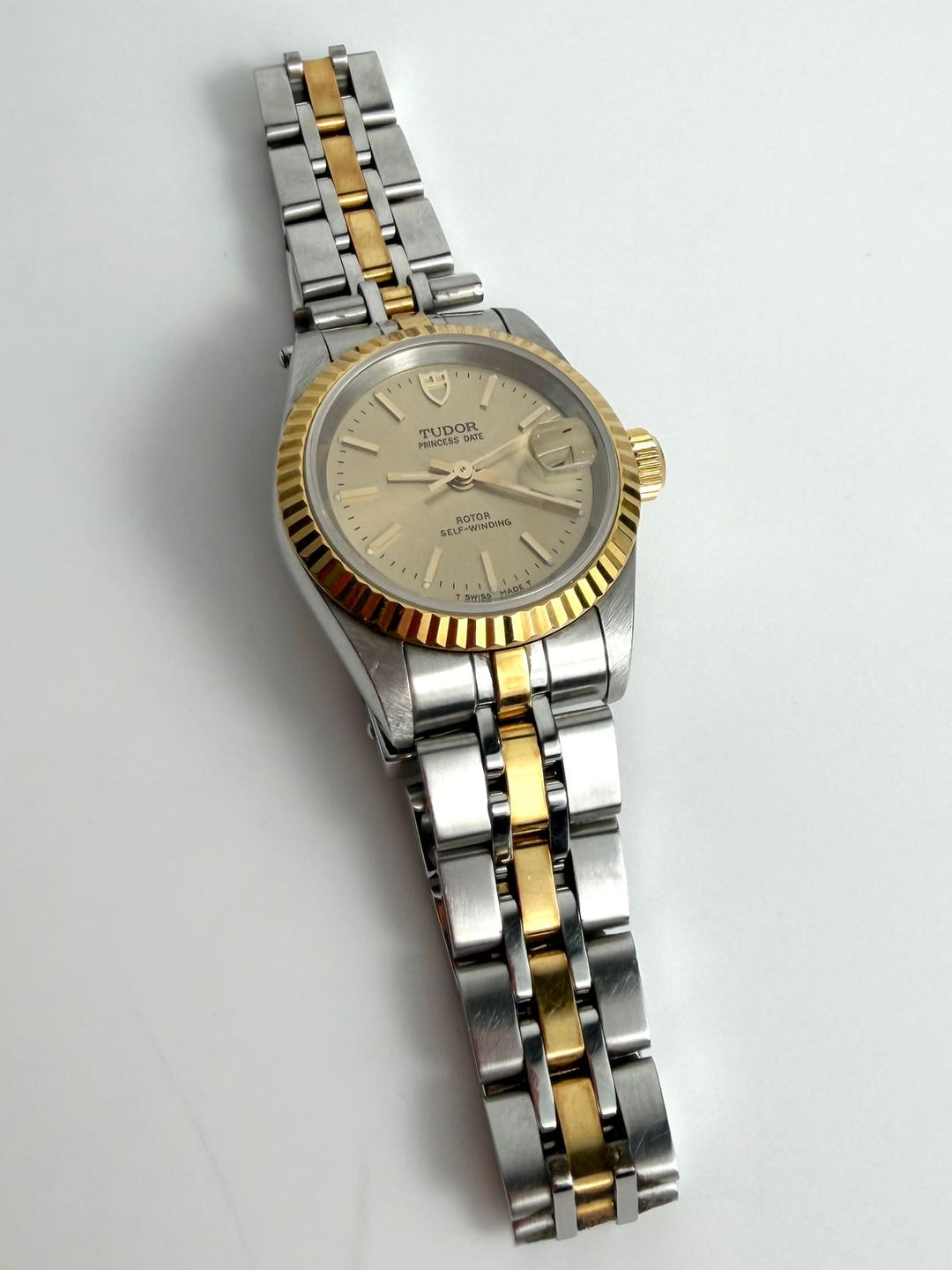TUDOR PRINCESS OYSTERDATE STEEL AND GOLD 26MM WATCH
